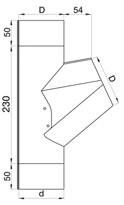 Тройник трубы Lindab GROR 125/87 015